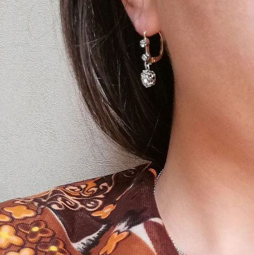 Boucles d'oreilles Boucles d'oreilles Dormeuses 2 Ors et Diamants 58 Facettes 3084