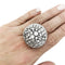 Bague 57 Bague de cocktail platine et diamants. 58 Facettes 30974