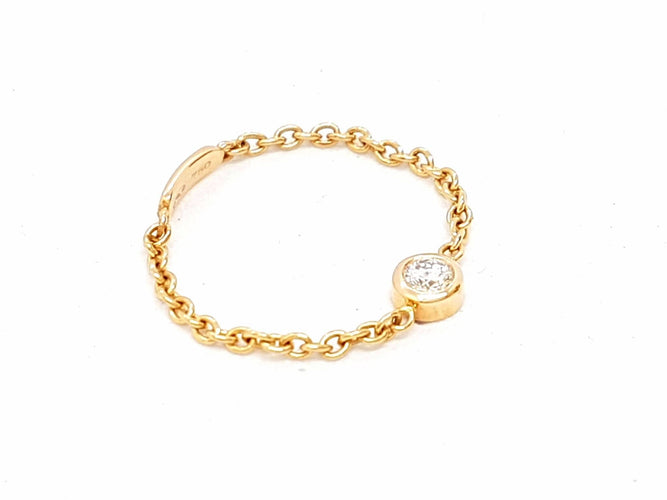 Bague 54 Bague Chaînette Or rose Diamant 58 Facettes 578678RV