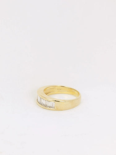 Bague 53 Bague en or jaune et diamants taille baguette 1,2 ct 58 Facettes J141