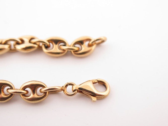 Bracelet bracelet maille grain de cafe 18 cm en or jaune 18k 58 Facettes 258006