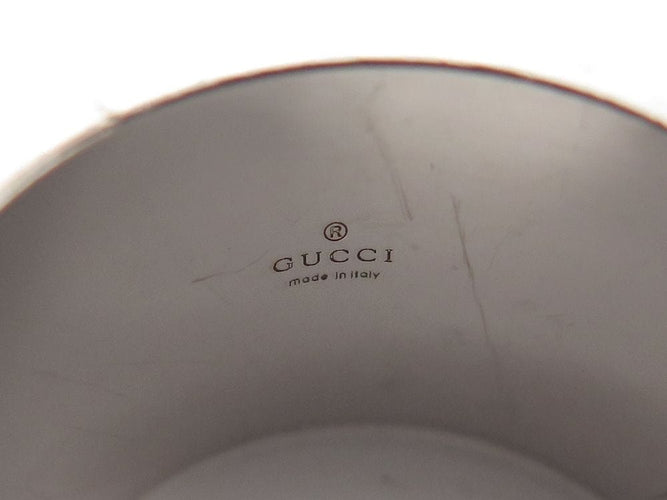 Bague 59 bague GUCCI icon en or blanc 18k 15 gr taille 59 monogramme gg 58 Facettes 250433