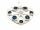 Collier Pendentif Coeur Or blanc Saphir 58 Facettes 1599641CN