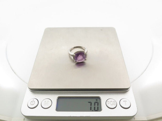 Bague 56 bague POIRAY filles antik t56 en or blanc 18k amethyste et diamants 58 Facettes 247740
