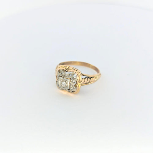 Bague Bague ajourée or jaune et diamants 58 Facettes 27839