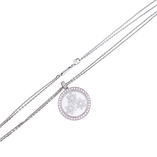 Collier Collier Chopard, "Happy Snow Flakes", or blanc, diamants. 58 Facettes 32785
