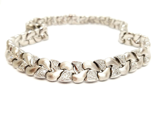 Collier Collier Or blanc Diamant 58 Facettes 760701CN