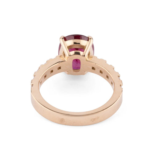 Bague Bague or jaune rubis et diamants 58 Facettes 1