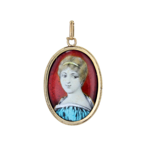 Pendentif Pendentif or jaune émail de Limoges 58 Facettes 22-419