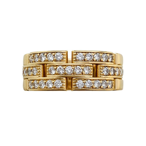 Bague 54 Bague Cartier "Maille Panthère" or jaune et diamants. 58 Facettes 31001