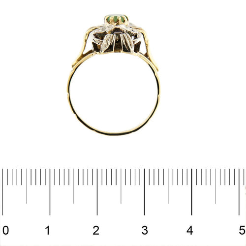 Bague 54 Bague vintage 2 Ors Emeraude Diamants 58 Facettes 33948