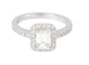 Bague Bague solitaire en or gris ornée d'un diamant taille émeraude 58 Facettes