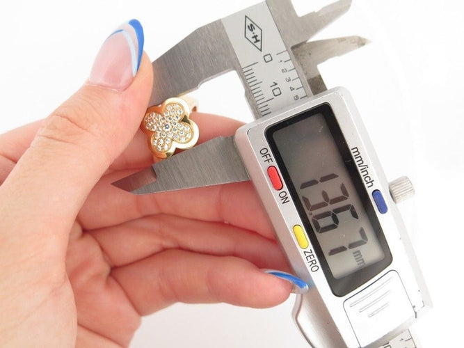 Bague 52 vintage bague VAN CLEEF & ARPELS pure alhambra 52 or jaune diamants 58 Facettes 252813