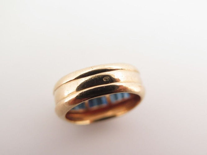 Bague 52 vintage bague CARTIER odin en or jaune 18k 6 saphirs 58 Facettes 255490