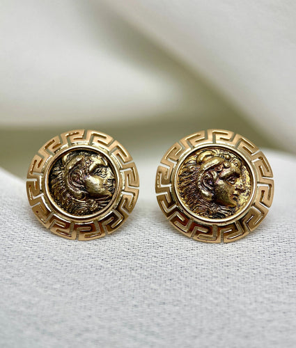 Boucles d'oreilles Boucles d’oreilles Vintage en Or et Pièce ancienne dans le goût de Bulgari 58 Facettes 0