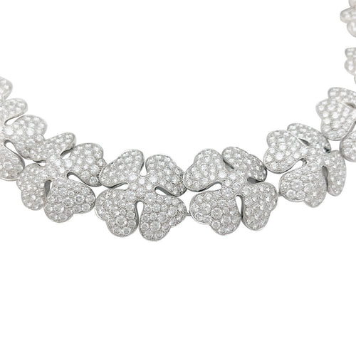 Collier Collier Cartier "Clover" or blanc et diamants. 58 Facettes 31542