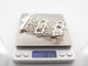 Bracelet bracelet HERMES abstract large 18 cm en argent massif 925 101gr 58 Facettes 256678