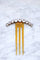 Accessoire Peigne ancien demi lune, pierres du Rhin sur corne 58 Facettes