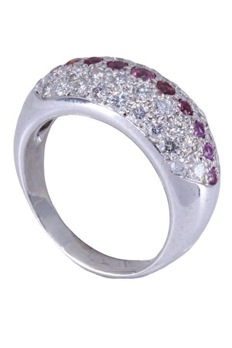 Bague 55 BAGUE JONC TOURMALINES DIAMANTS 58 Facettes 075621