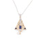 Pendentif Pendentif or et platine décor géométrique 58 Facettes 1