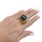 Bague 53 Bague Garnazelle "Boules d'amour" en or jaune et onyx. 58 Facettes 31578