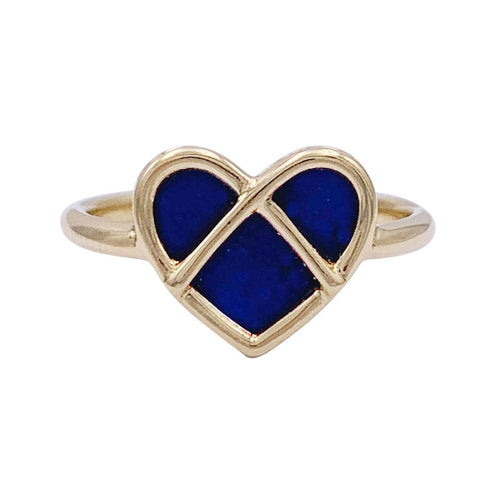 Bague 53 Bague Poiray, "L'attrape-coeur", or jaune, lapis lazuli. 58 Facettes 33210