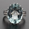 Bague 53 Bague aigue-marine diamants années 60 58 Facettes 20-152-48
