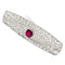 Broche Broche Art Déco en platine, rubis et diamants. 58 Facettes 31864