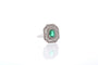 Bague 53 Bague Or blanc Emeraude Diamants 58 Facettes 25338