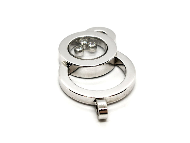 Pendentif Chopard Pendentif Pendentif Happy Diamonds Or blanc Diamant 58 Facettes 1468729CN