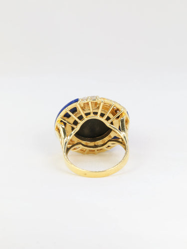 Bague Bague Onyx, Lapis-Lazuli et Diamants 58 Facettes 88