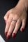 Bague 53 Bague demi alliance Or blanc Saphir 58 Facettes 2432014CN
