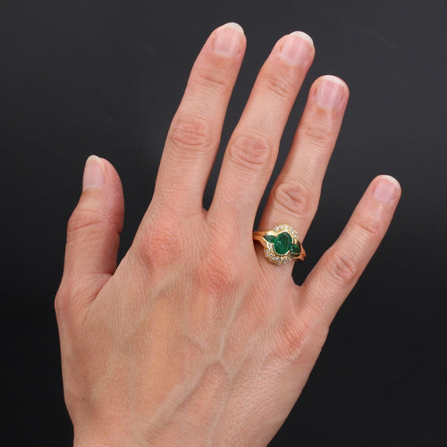 Bague 54 Bague émeraude diamants occasion 58 Facettes 21-327