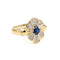 Bague 55 Bague Fleur Or jaune  Saphir 58 Facettes 1670724CN