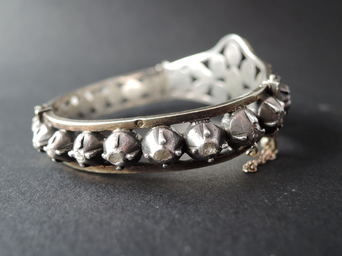 Bracelet Bracelet Argent Diamants Taillés En Rose 58 Facettes 349913