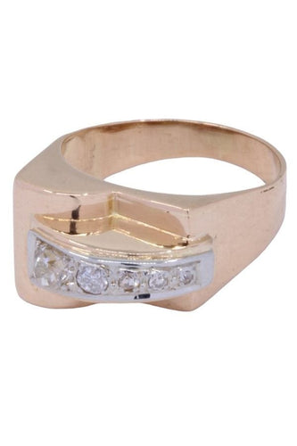 Bague Bague Tank Or jaune Diamant 58 Facettes 077591