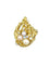 Bague GILBERT ALBERT. Bague or jaune, perles et diamants 58 Facettes