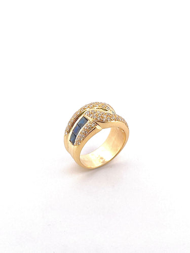 Bague 53 Bague émeraudes , saphirs, diamants 58 Facettes