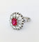 Bague 54 Bague marguerite or blanc rubis entourage diamants 58 Facettes 1-804/4
