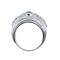 Bague Bague or gris Saphir de Ceylan et Diamants 58 Facettes