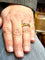 Bague 53 Alliance or jaune 18 carats motif en diamants 58 Facettes