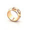 Bague Alliance Bvlgari monogramme diamants, or jaune 18 carats 58 Facettes