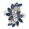 Bague 59.5 Bague Fleur Or blanc Diamant 58 Facettes 1505941CN