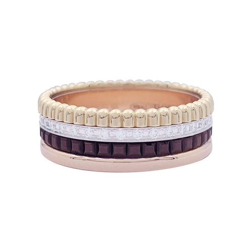 Bague 54 Bague Boucheron, "Quatre Classique Small", 3 ors, PVD et diamants. 58 Facettes 33300