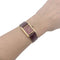 Montre Montre Cartier "Tank Must" argent plaqué or, cadran laqué rouge. 58 Facettes 33540