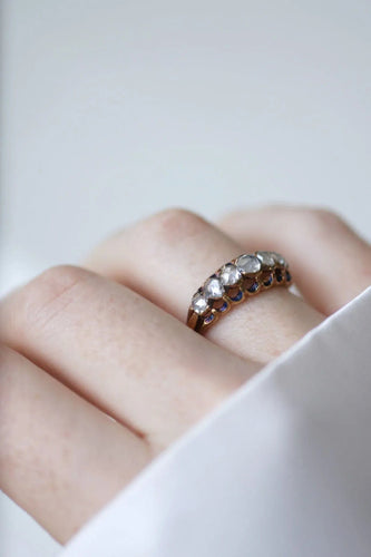 Bague Bague jarretière, diamants taillés rose 58 Facettes