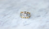 Bague 60 Bague tank Or jaune Platine Diamants 58 Facettes
