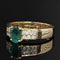Bague 64 Bague émeraude diamants or jaune occasion 58 Facettes 21-693
