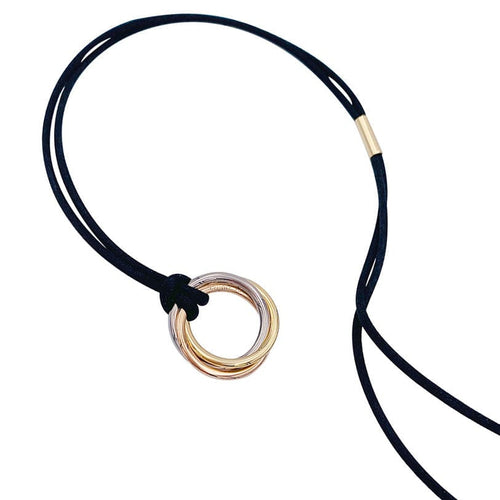 Collier Collier Cartier, "Trinity", trois ors, diamants. 58 Facettes 32388