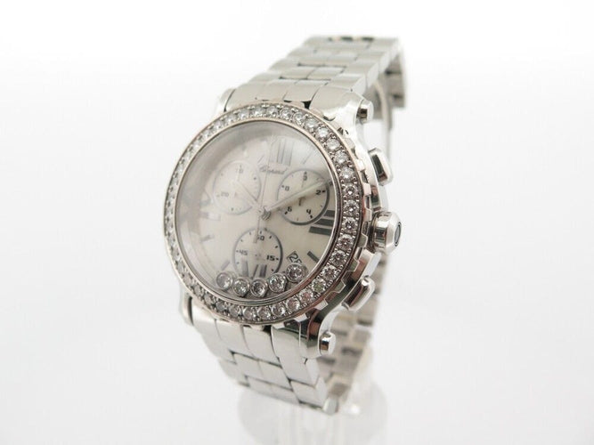 Montre montre CHOPARD happy sport 228506-2005 quartz 42mm nacre acier 58 Facettes 236388